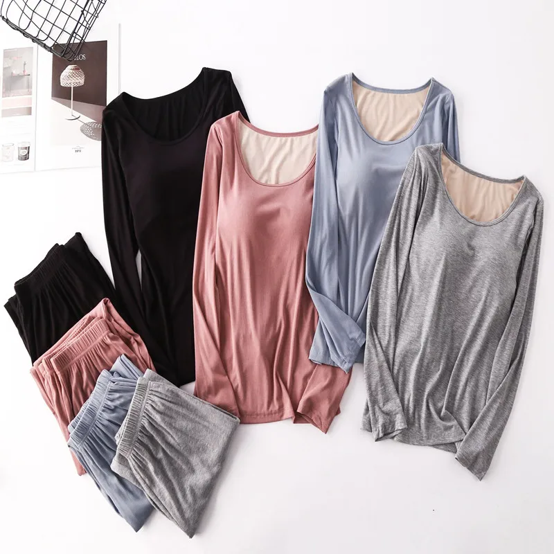 Large Size Women's Pajamas Set Spring Autumn Homewear Pijamas New Modal Cotton Sleepwear Bra Padded Nightwear Pyjamas Suit
Large Size Women's Pajamas Set Spring Autumn Homewear Pijamas New Modal Cotton Sleepwear Bra Padded Nightwear Pyjamas Suit