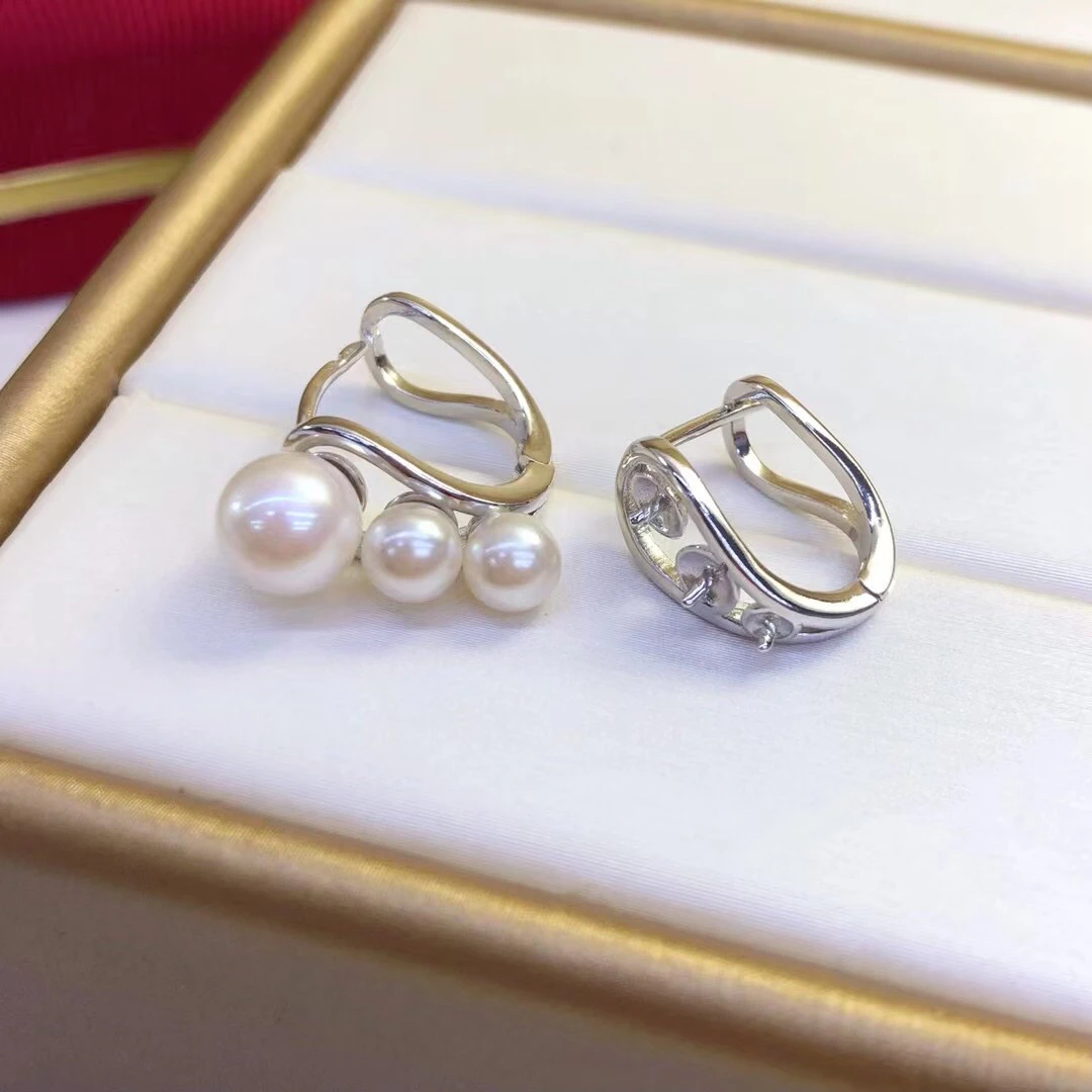 Trendy New 925 Sterling Silver Earrings Findings Mountings Settings Jewelry Parts Fittings for Agate Beads Crystal 3 Pairs/Lot
Trendy New 925 Sterling Silver Earrings Findings Mountings Settings Jewelry Parts Fittings for Agate Beads Crystal 3 Pairs/Lot