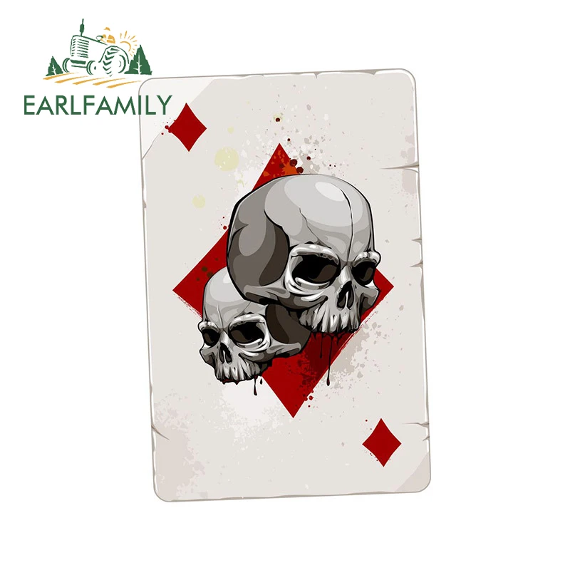 EARLFAMILY 13cm x 8.8cm for Skull Cards Car Stickers Personality Scratch-Proof Decals Car Accessories Bumper Windows Decor
EARLFAMILY 13cm x 8.8cm for Skull Cards Car Stickers Personality Scratch-Proof Decals Car Accessories Bumper Windows Decor