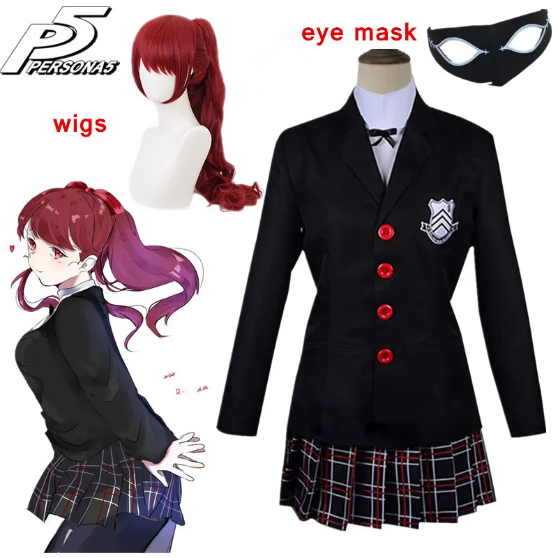 Anime Persona 5 Kasumi Yoshizawa Cosplay Costume Wig School Uniform red hair Halloween Women Costumes suit
Anime Persona 5 Kasumi Yoshizawa Cosplay Costume Wig School Uniform red hair Halloween Women Costumes suit