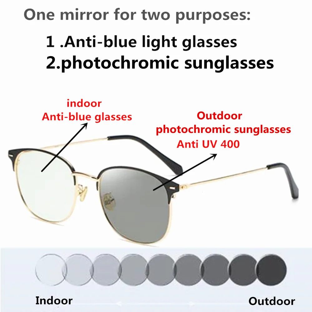 Blue Light Blocking Transition Photochromic Computer Gaming Eyeglasses Men Women Glasses Rx able
Blue Light Blocking Transition Photochromic Computer Gaming Eyeglasses Men Women Glasses Rx able