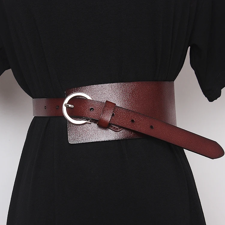 Women's Runway Fashion Vintage Genuine Leather Cummerbunds Female Dress Corsets Waistband Belts Decoration Wide Belt TB1900
Women's Runway Fashion Vintage Genuine Leather Cummerbunds Female Dress Corsets Waistband Belts Decoration Wide Belt TB1900