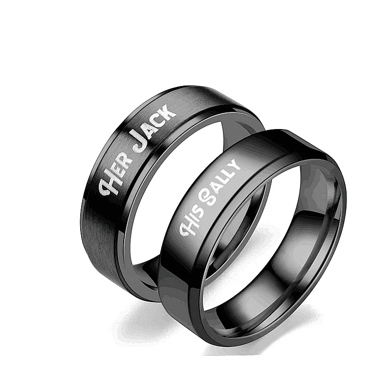 Bxzyrt 2021 Engraving Letter Her Jack His Sally Couple Rings Stainless Steel Engagement Ring For Women Men Wedding Rings Gift
Bxzyrt 2021 Engraving Letter Her Jack His Sally Couple Rings Stainless Steel Engagement Ring For Women Men Wedding Rings Gift