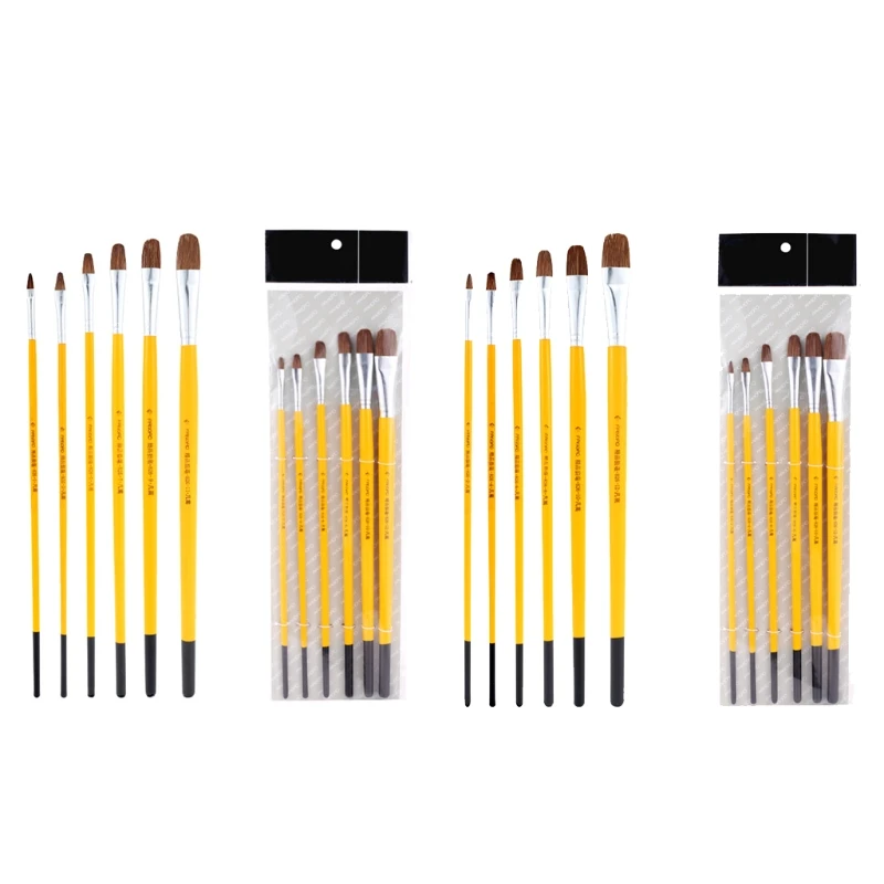 6Pcs/Pack Flat Fine Brushes Pro Artist Paint Brushes Set Odd/Even Number Brushes Set for Beginner Kids Adults Painting
6Pcs/Pack Flat Fine Brushes Pro Artist Paint Brushes Set Odd/Even Number Brushes Set for Beginner Kids Adults Painting