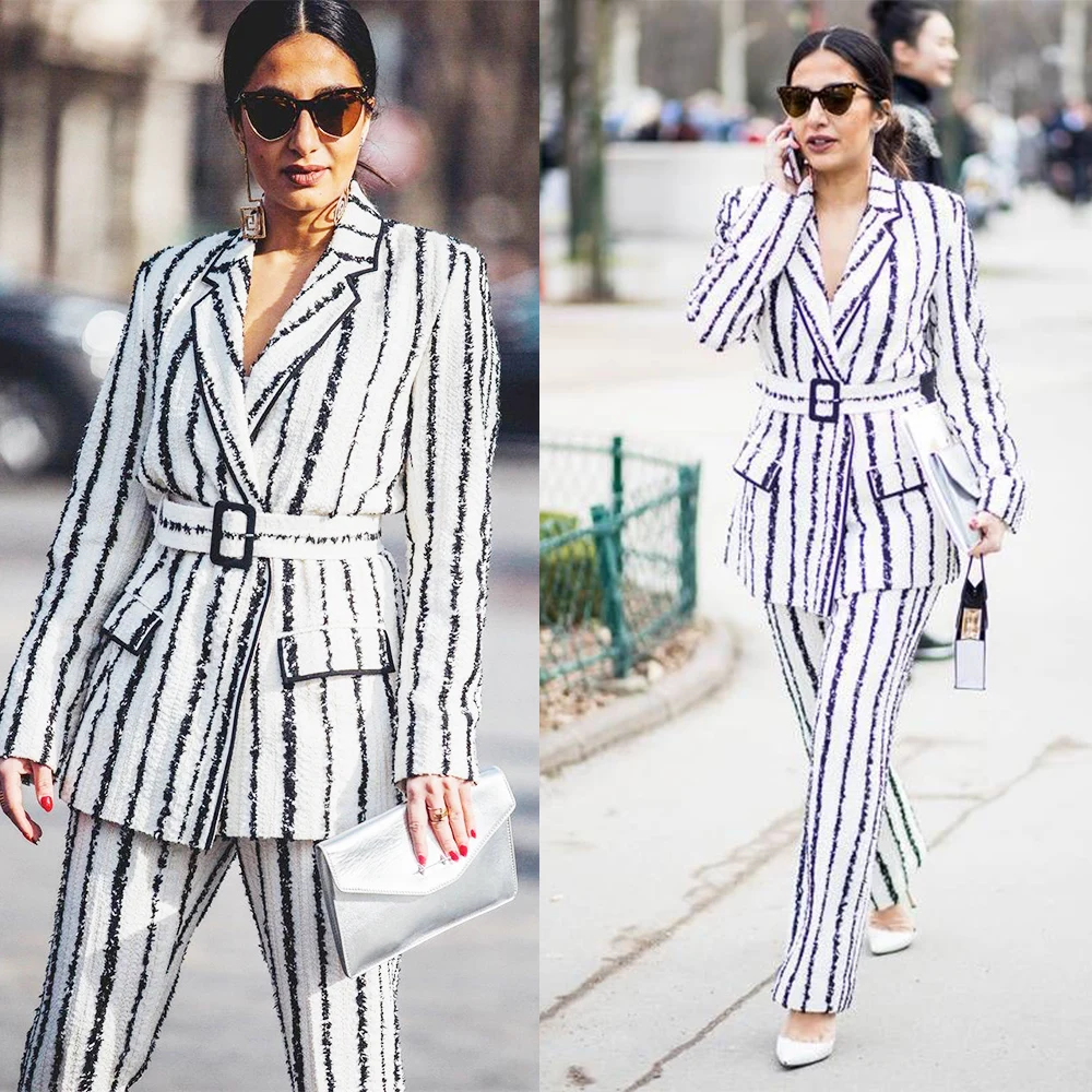 White And Black Women Pants Suits For Wedding Mother of the Bride Suit Evening Party Tuxedos Formal Wear 2 Pieces
White And Black Women Pants Suits For Wedding Mother of the Bride Suit Evening Party Tuxedos Formal Wear 2 Pieces