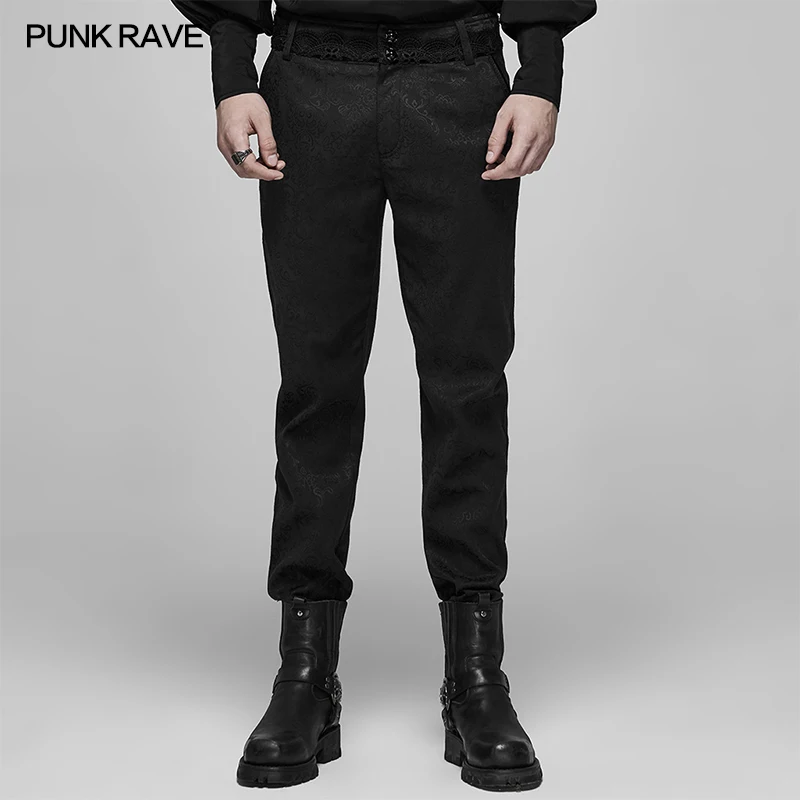 PUNK RAVE Men's Gothic Dark Jacquard Blood Pants Waist Delicate Lace Party Dinner Club Wedding Black Trousers Men
PUNK RAVE Men's Gothic Dark Jacquard Blood Pants Waist Delicate Lace Party Dinner Club Wedding Black Trousers Men