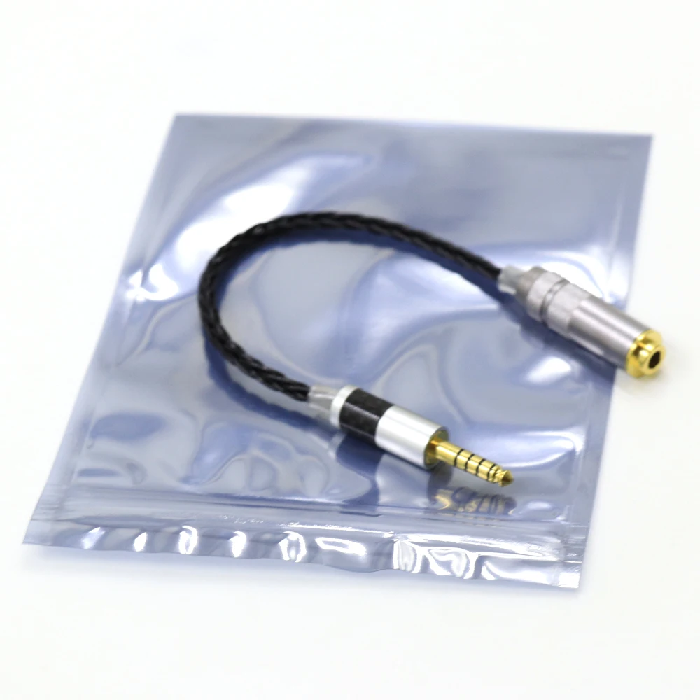 HiFi Black 4.4mm Balanced Male to Female Audio Adapter Cable 7N Silver Plated 4.4 Connector Upgrade Lline Cable
HiFi Black 4.4mm Balanced Male to Female Audio Adapter Cable 7N Silver Plated 4.4 Connector Upgrade Lline Cable