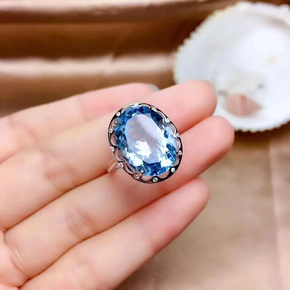 Natural And Real Top Quality Blue Topaz Rings For Women 925 Sterling Silver Fine Jewelry Gemstone
Natural And Real Top Quality Blue Topaz Rings For Women 925 Sterling Silver Fine Jewelry Gemstone