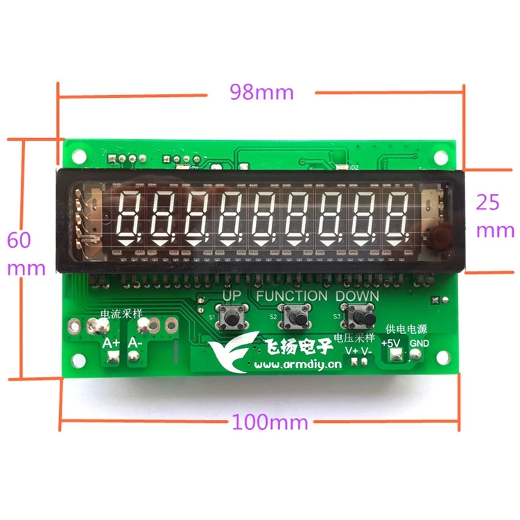 0-30V 0-5A VFD Dual Display Voltage and Current Meter 5-bit High Resolution
0-30V 0-5A VFD Dual Display Voltage and Current Meter 5-bit High Resolution