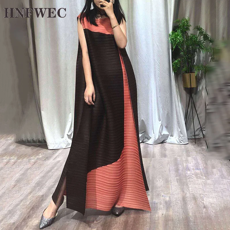2022 New Spring Summer Round Neck Sleeveless Hti Color Pleated Split Joint Loose Long Dress Women Fashion Tide E621
2022 New Spring Summer Round Neck Sleeveless Hti Color Pleated Split Joint Loose Long Dress Women Fashion Tide E621