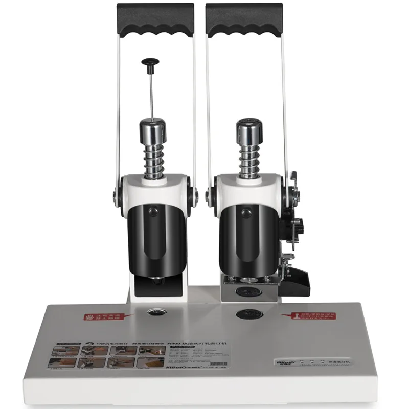 R400 hot melt punch binding machine is easy to operate 220V office bill material invoice binding tool metal drill
R400 hot melt punch binding machine is easy to operate 220V office bill material invoice binding tool metal drill