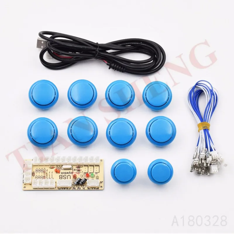 DIY Zero Delay Arcade USB Encoder PC to Joystick Fighting Games Replacement Parts Encoder Board +Wire Cables+ 10 push button
DIY Zero Delay Arcade USB Encoder PC to Joystick Fighting Games Replacement Parts Encoder Board +Wire Cables+ 10 push button