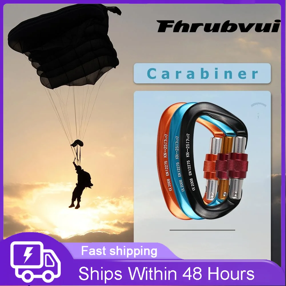 25KN Professional Mountaineering Cavern Rock Carabiner D-shaped Aviation Aluminum Safety Lock Outdoor Mountaineering Equipment
25KN Professional Mountaineering Cavern Rock Carabiner D-shaped Aviation Aluminum Safety Lock Outdoor Mountaineering Equipment