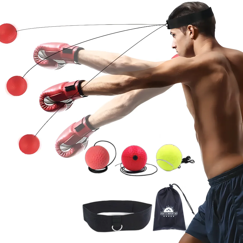 Boxing Reflex Ball Head Band Set Portable MMA Fight Muay Tai React Training Ball Hand Eye Speed Agility Training Punch Ball
Boxing Reflex Ball Head Band Set Portable MMA Fight Muay Tai React Training Ball Hand Eye Speed Agility Training Punch Ball