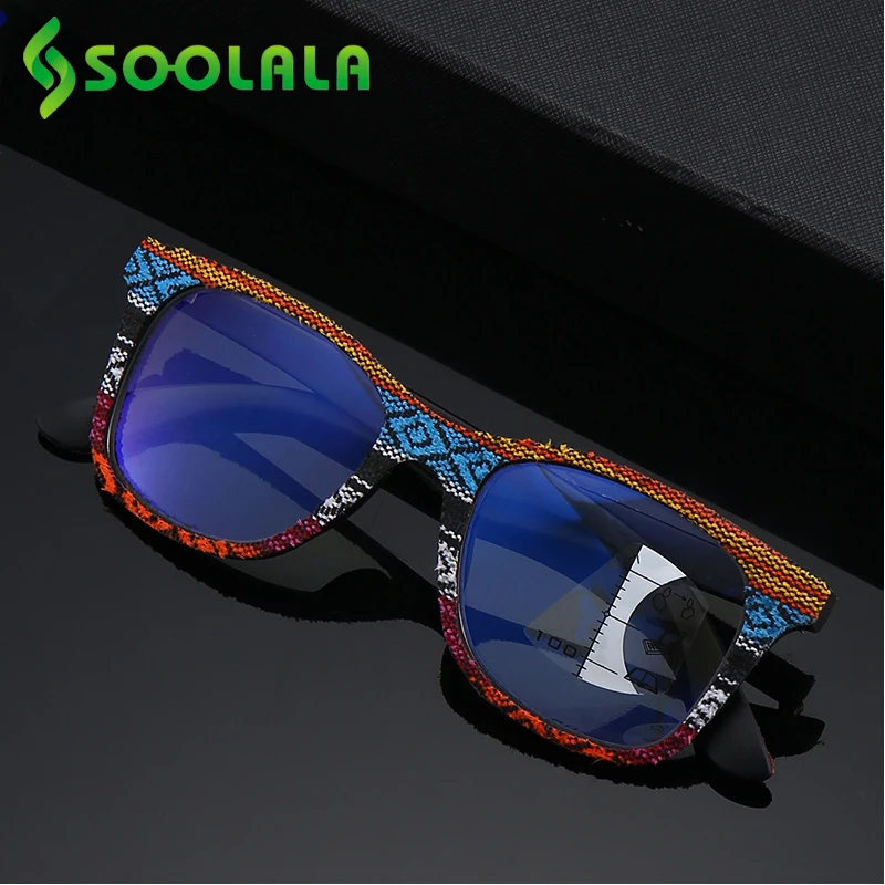 SOOLALA Multifocus Progressive Anti Blue Light Reading Glasses Women Men Near Far Sight Woodgrain Hyperopia Reading Glasses
SOOLALA Multifocus Progressive Anti Blue Light Reading Glasses Women Men Near Far Sight Woodgrain Hyperopia Reading Glasses