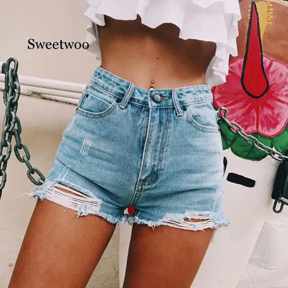 Fashion Female Ripped Frayed Hole High Waist Denim Shorts Summer Women Lady Casual Loose Streetwear Jeans Hot Pants With Zipper
Fashion Female Ripped Frayed Hole High Waist Denim Shorts Summer Women Lady Casual Loose Streetwear Jeans Hot Pants With Zipper