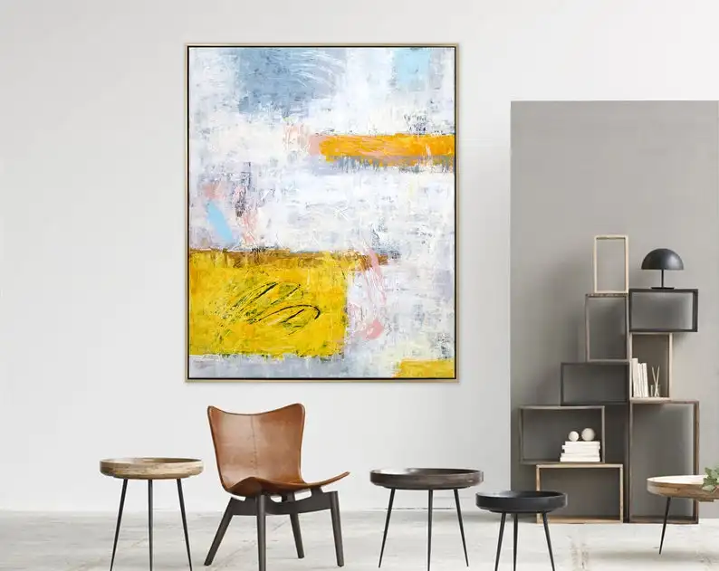 Abstract Painting Original Large Acrylic Canvas Wall Art Expressionism Yellow Modern Painting Wall Art On Canvas Yellow Echo
Abstract Painting Original Large Acrylic Canvas Wall Art Expressionism Yellow Modern Painting Wall Art On Canvas Yellow Echo