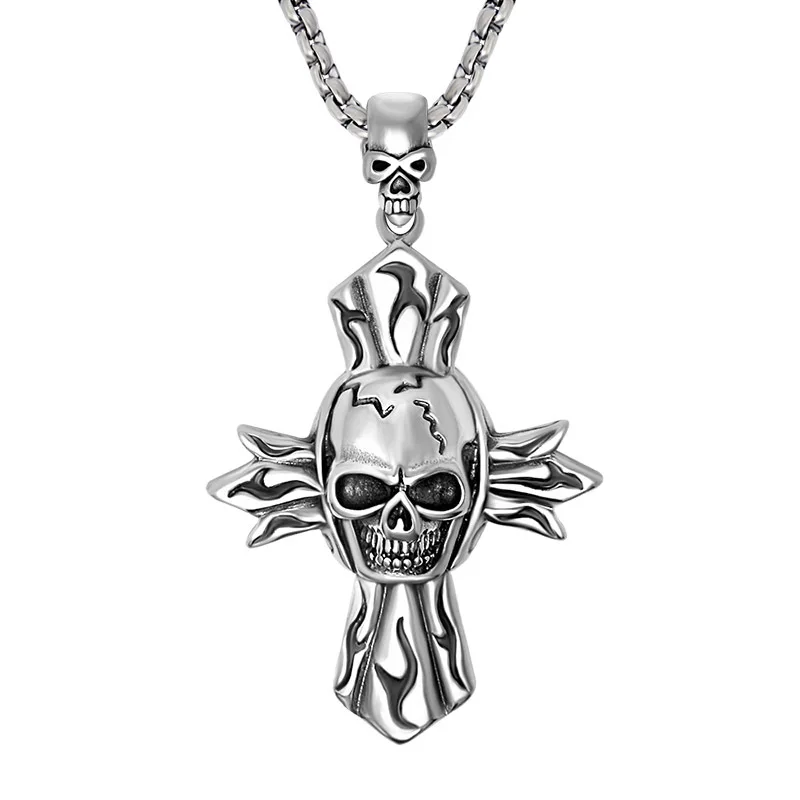 Exaggerated Skull Pendant Silver Color Titanium Steel Pendant Men's and Women's Hip Hop Rock Pendant Special Gift for Halloween
Exaggerated Skull Pendant Silver Color Titanium Steel Pendant Men's and Women's Hip Hop Rock Pendant Special Gift for Halloween