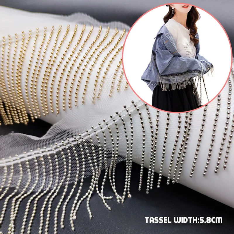 1 Yard Copper Bead Lace Trimming Ribbon Bead Tassel Lace Fabric For Diy Sewing Garments Handmade Clothing Accessories
1 Yard Copper Bead Lace Trimming Ribbon Bead Tassel Lace Fabric For Diy Sewing Garments Handmade Clothing Accessories