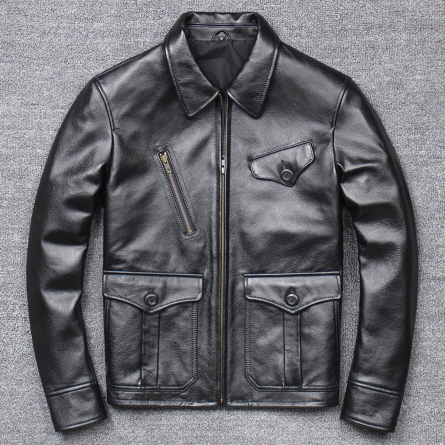 Men's USA Business Genuine Leather Jacket Top Quality Brand Vintage Motorcycle Biker Designer Classic Zipper Black Coat
Men's USA Business Genuine Leather Jacket Top Quality Brand Vintage Motorcycle Biker Designer Classic Zipper Black Coat