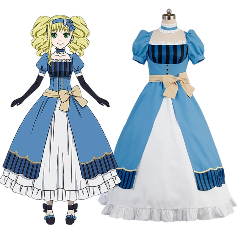 Anime Kuroshitsuji Black Butler Book of the Atlantic Elizabeth Cosplay Costume Blue Uniform Dress Halloween Costumes for Women
Anime Kuroshitsuji Black Butler Book of the Atlantic Elizabeth Cosplay Costume Blue Uniform Dress Halloween Costumes for Women