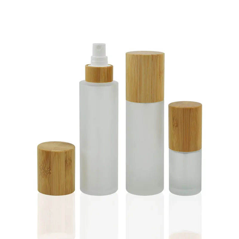 192pack Bamboo Cosmetic packaging 50ml empty glass jar cosmetic cream spray bottle with bamboo pump cap bamboo top 100ml 150ml
192pack Bamboo Cosmetic packaging 50ml empty glass jar cosmetic cream spray bottle with bamboo pump cap bamboo top 100ml 150ml