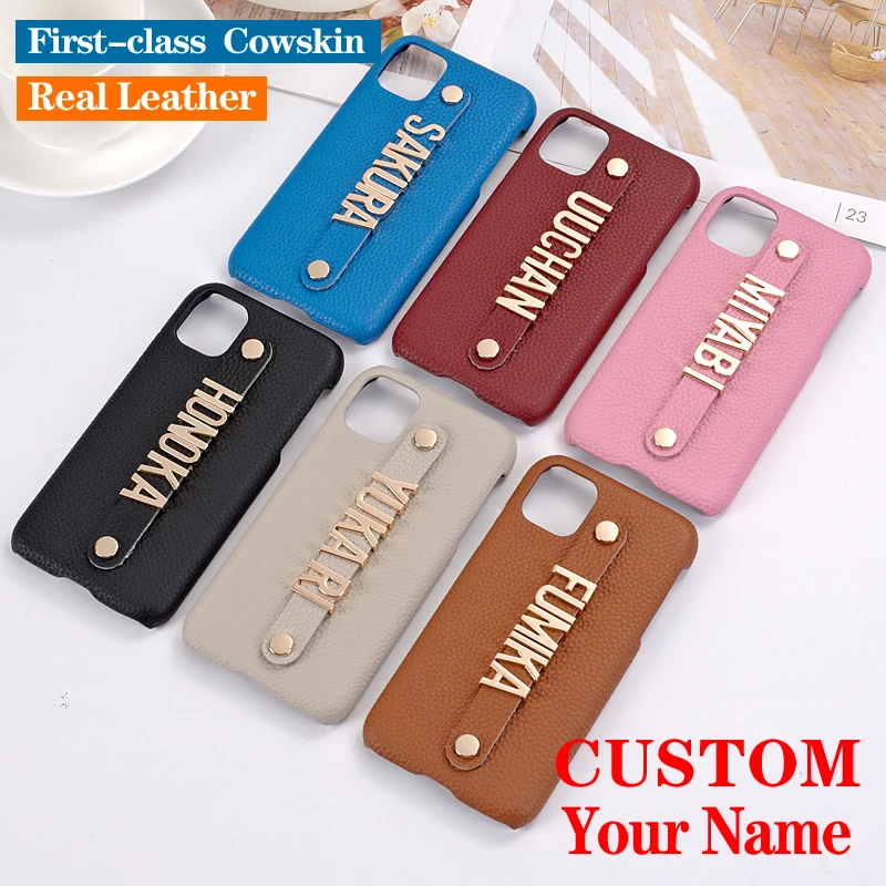 Personalization Name Letter Pebble Grain Leather Genuine Phone case For iPhone16 14 15ProMax 16 14Plus 13Promax 13 12 11 Cover
Personalization Name Letter Pebble Grain Leather Genuine Phone case For iPhone16 14 15ProMax 16 14Plus 13Promax 13 12 11 Cover