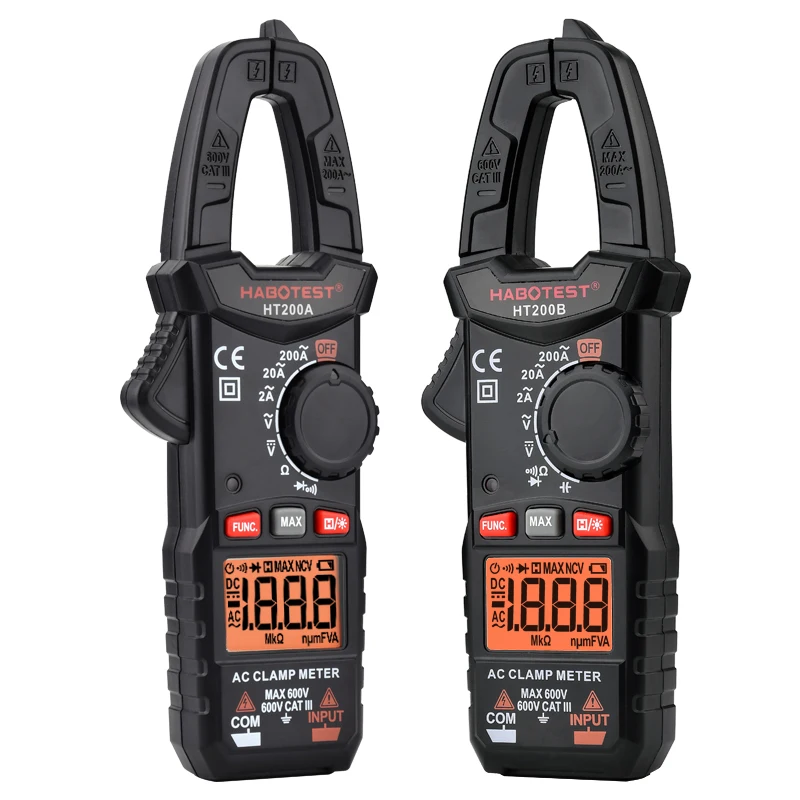 HT200 Current Pliers Professional Digital Clamp Multimeter HABOTEST Mini Ammeter AC Amp Meter Pinza Amperimetriaca Ohm Tester
HT200 Current Pliers Professional Digital Clamp Multimeter HABOTEST Mini Ammeter AC Amp Meter Pinza Amperimetriaca Ohm Tester