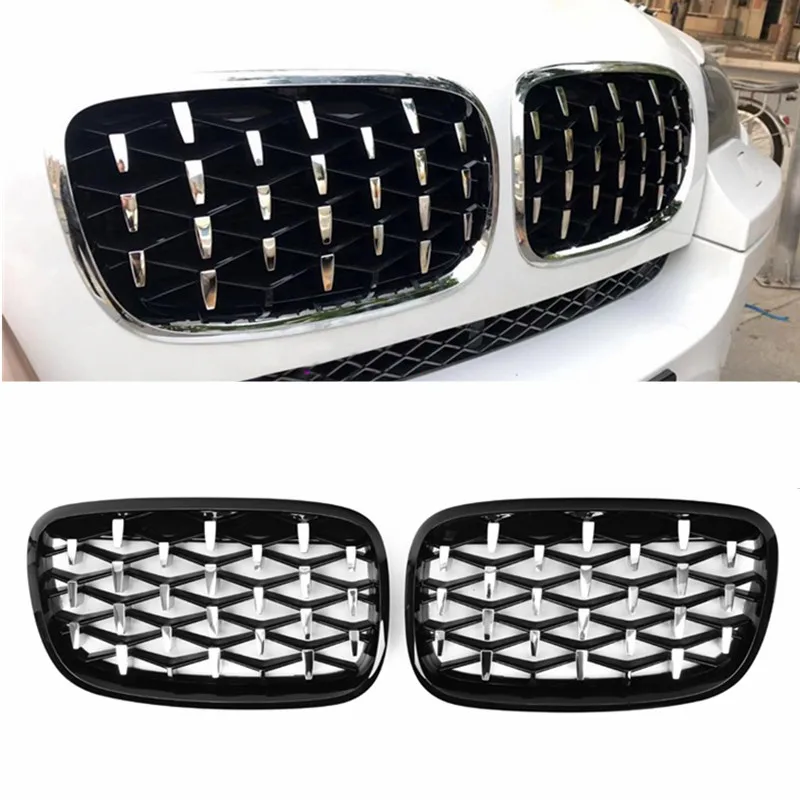 For BMW X5 E70 X6 E71 2008-2014 Front Racing Grills Diamond Style Kidney Grille ABS Front Face Replacement Black & Chrome
For BMW X5 E70 X6 E71 2008-2014 Front Racing Grills Diamond Style Kidney Grille ABS Front Face Replacement Black & Chrome