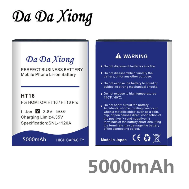 5000mAh 0 Cycles HT16 Newly Production Battery For Homtom HT 16 Pro Phone High Quality Replacement+Tracking Number
5000mAh 0 Cycles HT16 Newly Production Battery For Homtom HT 16 Pro Phone High Quality Replacement+Tracking Number