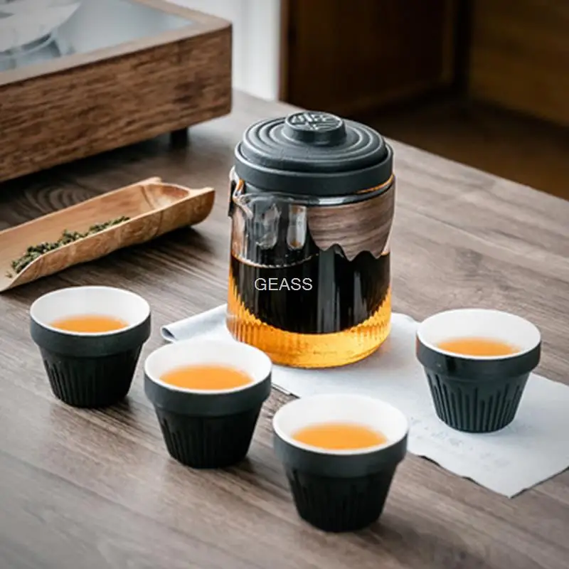Portable One Pot Four Cup Outdoor Travel Tea Set Ceramic Teapot Tea Cup Kung Fu Tea Set Chinese Glass Tea Ceremony Fair Cup
Portable One Pot Four Cup Outdoor Travel Tea Set Ceramic Teapot Tea Cup Kung Fu Tea Set Chinese Glass Tea Ceremony Fair Cup