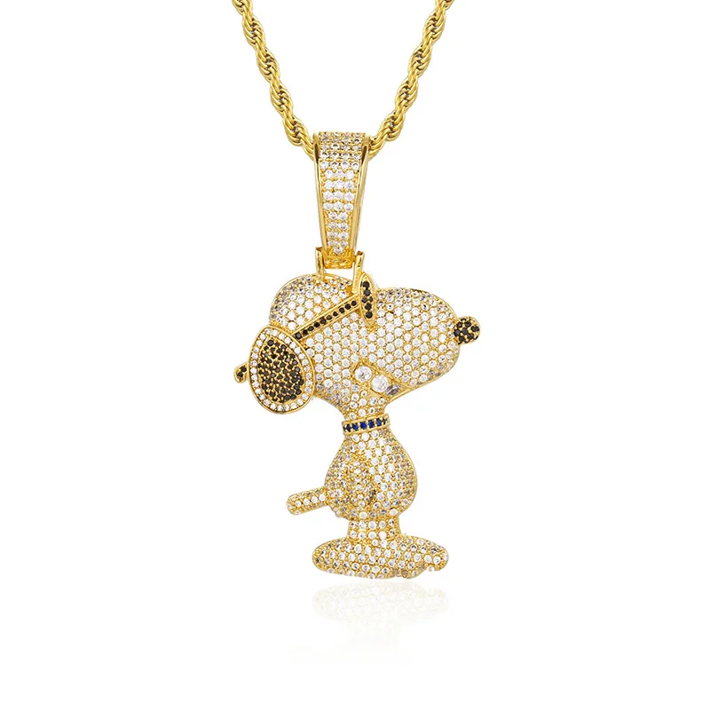 Hip Hop Claw Setting AAA+ CZ Stone Bling Iced Out Cartoon Snoop Dog Pendants Necklaces for Men Rapper Jewelry Drop Shipping
Hip Hop Claw Setting AAA+ CZ Stone Bling Iced Out Cartoon Snoop Dog Pendants Necklaces for Men Rapper Jewelry Drop Shipping