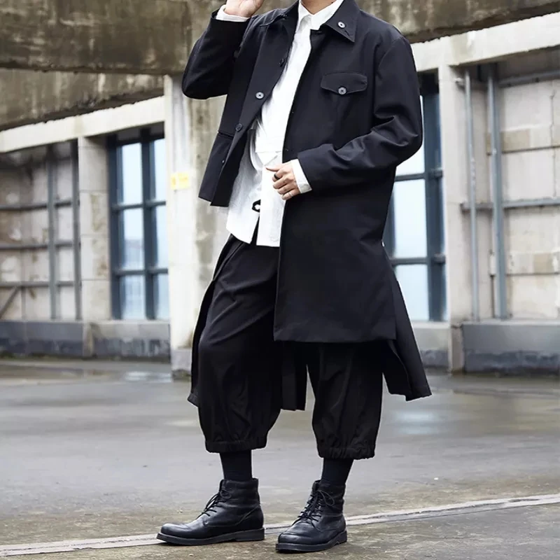 Men's And Women's Layered Nine Point Wide Leg Pants Men's Summer Dark Japanese Original Large Design Casual Pants
Men's And Women's Layered Nine Point Wide Leg Pants Men's Summer Dark Japanese Original Large Design Casual Pants