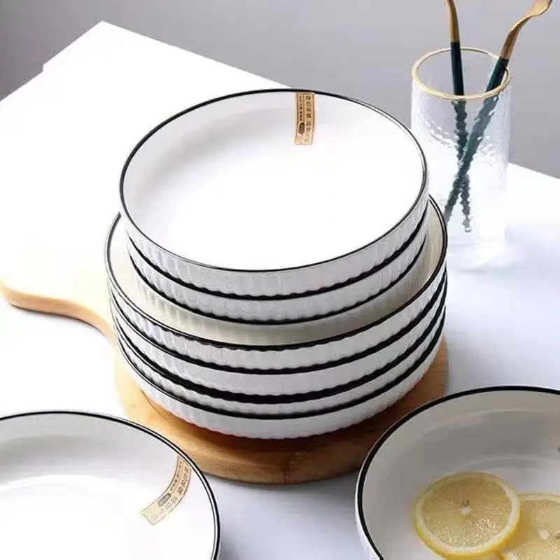 Dessert Plate Salad Bowl Ceramics Tableware Dish Simple Decorative Round Set Household 4-6 Pigmented Glaze Soup Talerze Japanese
Dessert Plate Salad Bowl Ceramics Tableware Dish Simple Decorative Round Set Household 4-6 Pigmented Glaze Soup Talerze Japanese