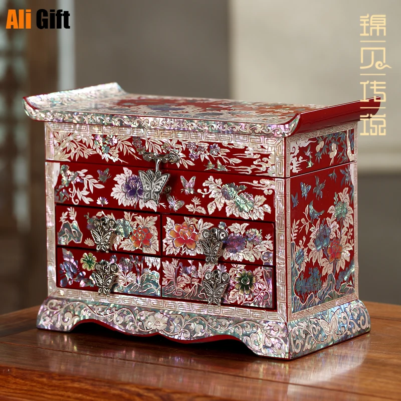 Multi-layer Large-capacity Jewelry Wooden Lacquer Wedding Gift Retro Storage Box Drawer Makeup Organizer Boxes Case
Multi-layer Large-capacity Jewelry Wooden Lacquer Wedding Gift Retro Storage Box Drawer Makeup Organizer Boxes Case