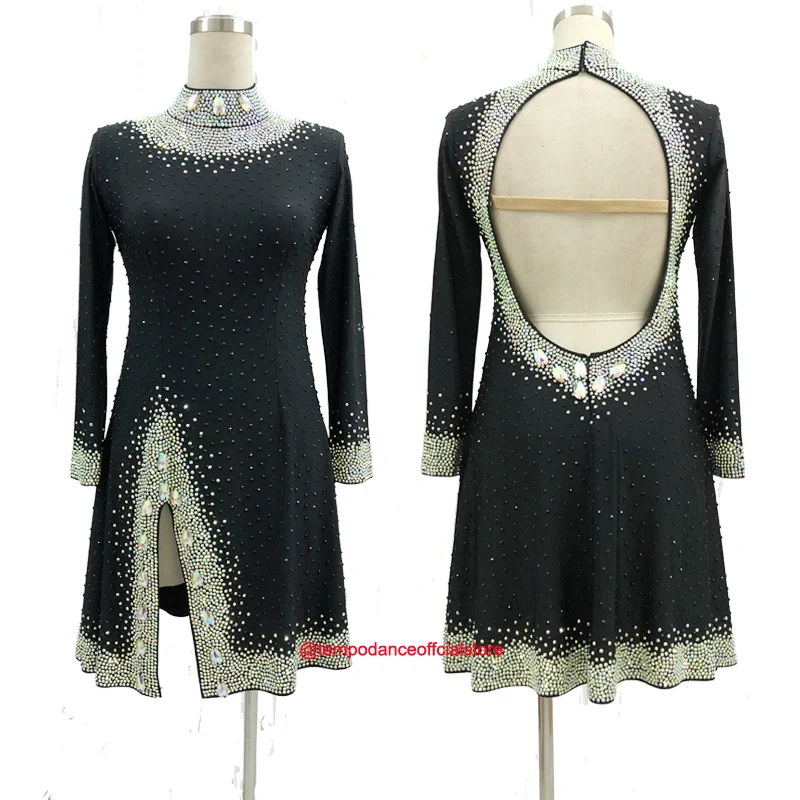 New Style Black Latin Dance Costume of Hot Sales Spandex Tassel Stones Latin Dance Dress For Women Latin Dance Competition Dress
New Style Black Latin Dance Costume of Hot Sales Spandex Tassel Stones Latin Dance Dress For Women Latin Dance Competition Dress