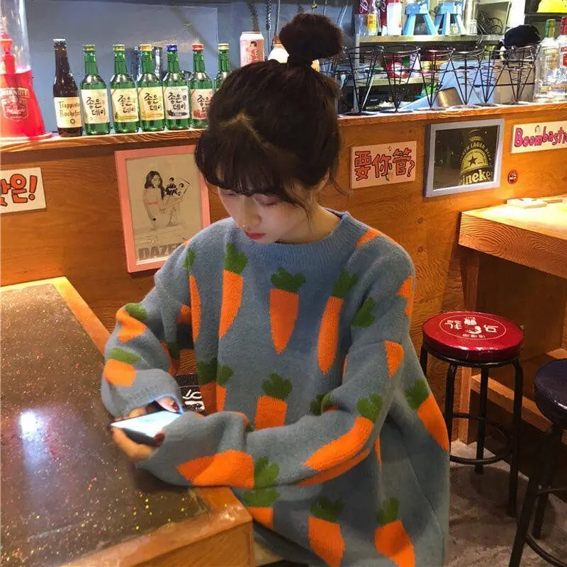 2022 New Autumn and Winter Sweater Women Korean Version Loose Carrot Thick Pullover Sweater Coat Womens Vintage Sweater
2022 New Autumn and Winter Sweater Women Korean Version Loose Carrot Thick Pullover Sweater Coat Womens Vintage Sweater