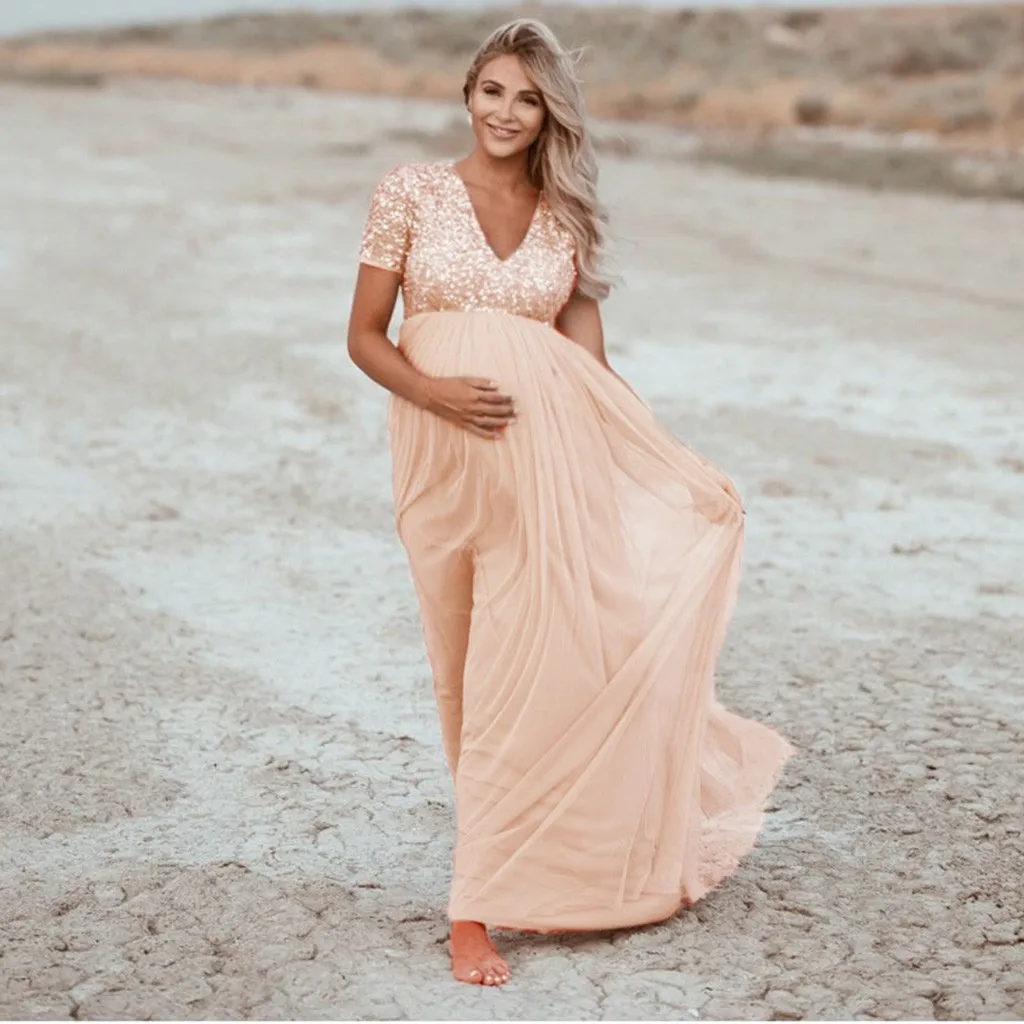 Fashion Women Pregnants Dress Maternity clothes Photography Props Short Sleeve beach Sequined Solid Dress Sexy maternity dresses
Fashion Women Pregnants Dress Maternity clothes Photography Props Short Sleeve beach Sequined Solid Dress Sexy maternity dresses