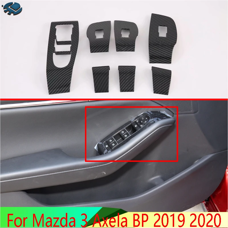 Для Mazda 3 Axela Sedan BP 2019 2020 автомобильные аксессуары из углеродного волокна, стиль двери, окна, подлокотник, накладка на панель переключателя
Для Mazda 3 Axela Sedan BP 2019 2020 автомобильные аксессуары из углеродного волокна, стиль двери, окна, подлокотник, накладка на панель переключателя
