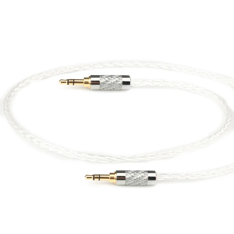 7N OCC 8 Croes Silver-plated 3.5mm to 3.5mm Male to Male Aux Audio Cable for Car head-mounted Headphone Wire Line
7N OCC 8 Croes Silver-plated 3.5mm to 3.5mm Male to Male Aux Audio Cable for Car head-mounted Headphone Wire Line
