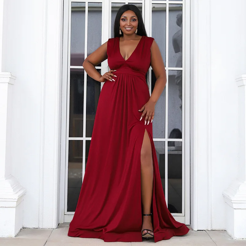 Plus Size Evening Dresses African A-line Deep V-neck Slit Backless Long Turkey Dubai Saudi Evening Gown Prom Dresses
Plus Size Evening Dresses African A-line Deep V-neck Slit Backless Long Turkey Dubai Saudi Evening Gown Prom Dresses