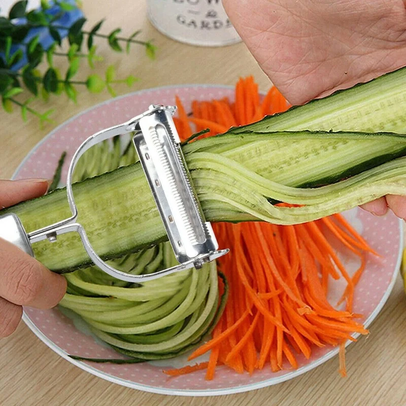 Stainless Steel Multi-function Vegetable Peeler Cucumber Carrot Fruit Cutter Julienne Peeler Potato Carrot Grater Kitchen Set
Stainless Steel Multi-function Vegetable Peeler Cucumber Carrot Fruit Cutter Julienne Peeler Potato Carrot Grater Kitchen Set