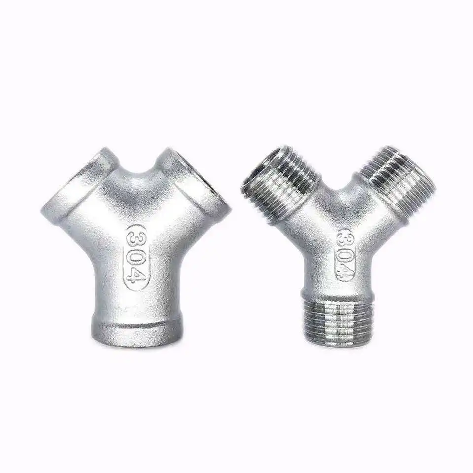 Y-образная тройник из нержавеющей стали 304, косый тройник с внешней проволокой, тройник с внутренней проволокой, тройник для дерева, 3/4 точек, 6 точек, 1 дюйм