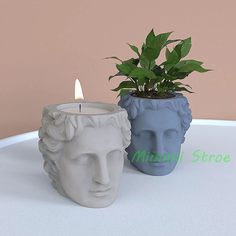 Concrete Flower Pot Silicone Mold David Head Design Creative Home Succulent Potted Candle Jar Design
Concrete Flower Pot Silicone Mold David Head Design Creative Home Succulent Potted Candle Jar Design