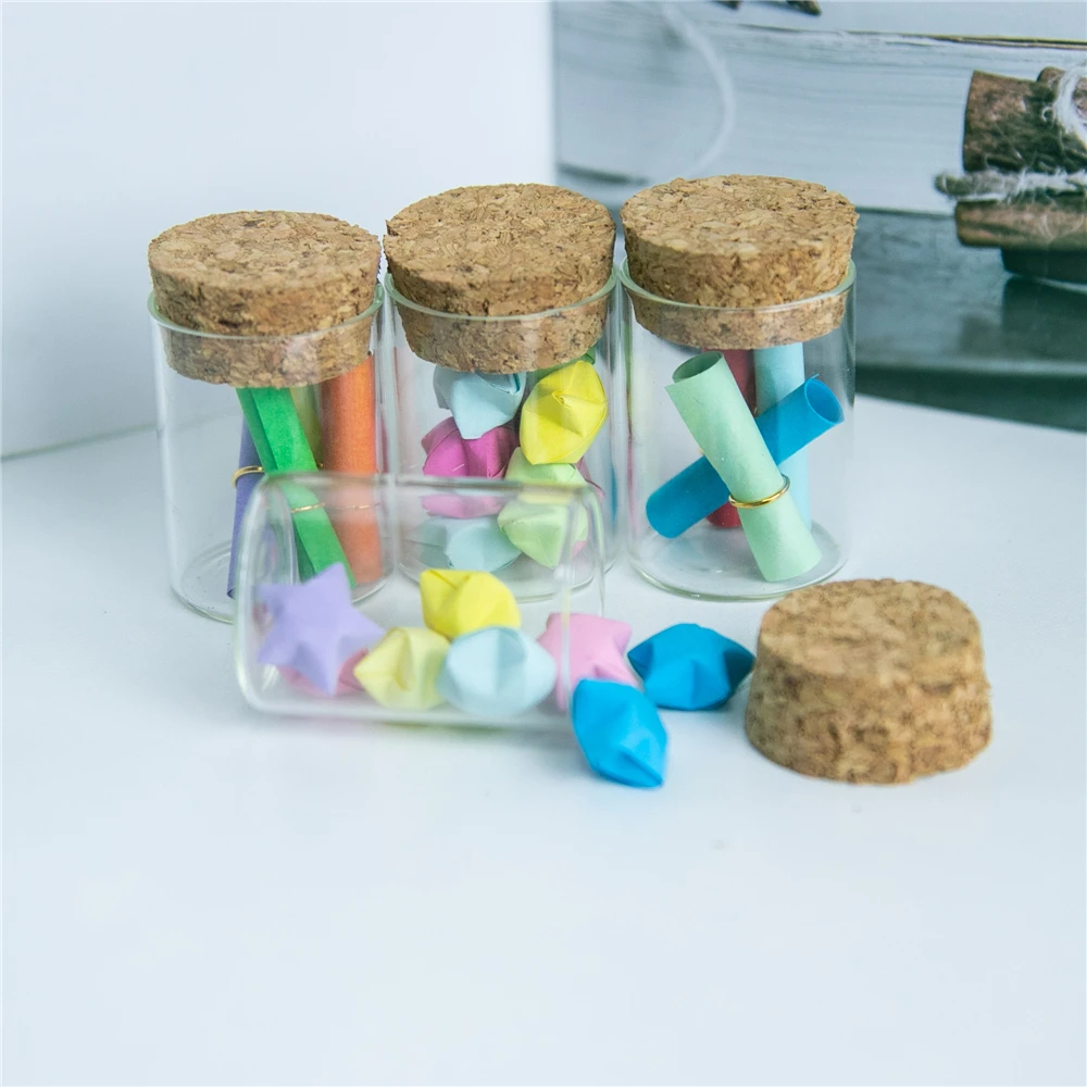 100 pcs 30x40 mm 15ml Flat Bottom Glass Tube Bottles With Corks Empty Scented Tea Little Jars Wishing Stars Decorative Bottles
100 pcs 30x40 mm 15ml Flat Bottom Glass Tube Bottles With Corks Empty Scented Tea Little Jars Wishing Stars Decorative Bottles