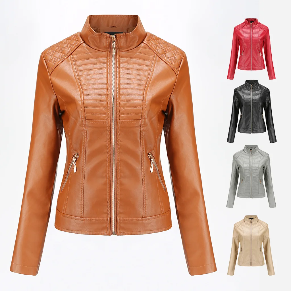Coat Female PU Leather Jacket Casual Spring Autumn Coat Women Clothes 2020 Korean Outwear Tops Chaqueta Cuero Mujer ZT5019
Coat Female PU Leather Jacket Casual Spring Autumn Coat Women Clothes 2020 Korean Outwear Tops Chaqueta Cuero Mujer ZT5019