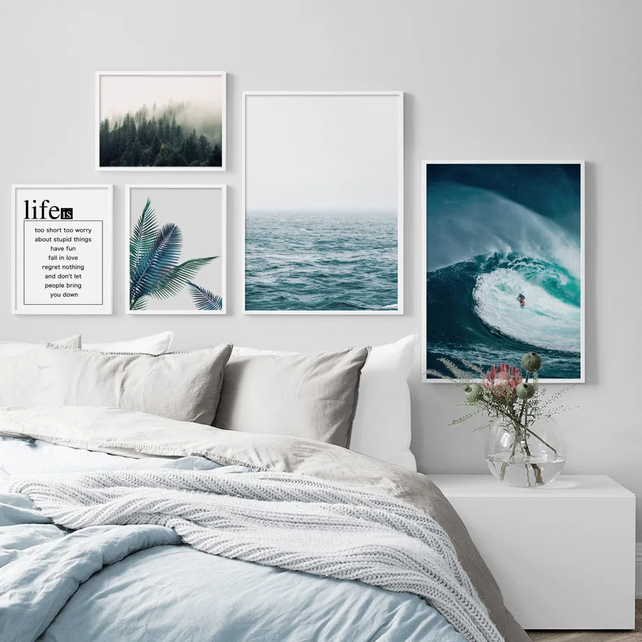 Surfing Seascape Tropical Plant Forest Canvas Painting Nordic Posters and Prints Wall Art Pictures for Living Room Decor
Surfing Seascape Tropical Plant Forest Canvas Painting Nordic Posters and Prints Wall Art Pictures for Living Room Decor