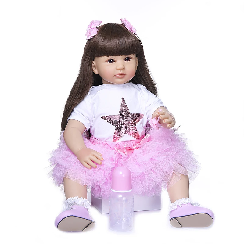 60cm Baby Girl Doll Soft Silicone Cloth Body Reborn Toddler Girl Doll Hand Made Cute Baby
60cm Baby Girl Doll Soft Silicone Cloth Body Reborn Toddler Girl Doll Hand Made Cute Baby