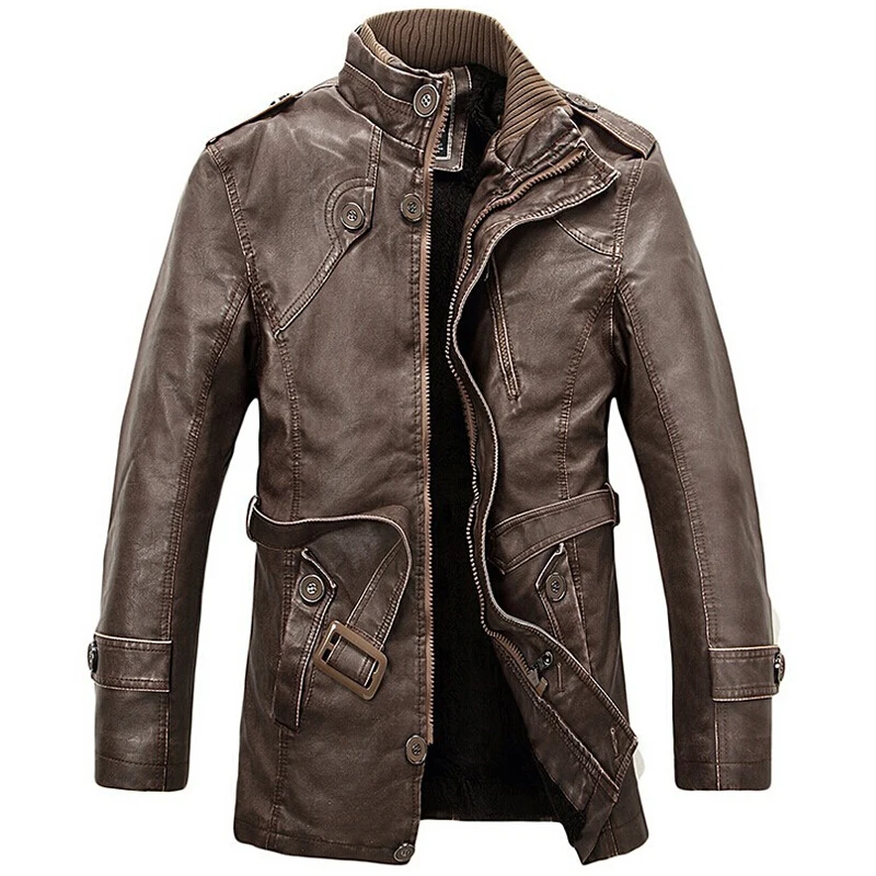 PU Leather Jacket Men Casual Long Inner Wool Stand Collar leather Jackets outdwear Trench parkas mens leather jackets and coats
PU Leather Jacket Men Casual Long Inner Wool Stand Collar leather Jackets outdwear Trench parkas mens leather jackets and coats