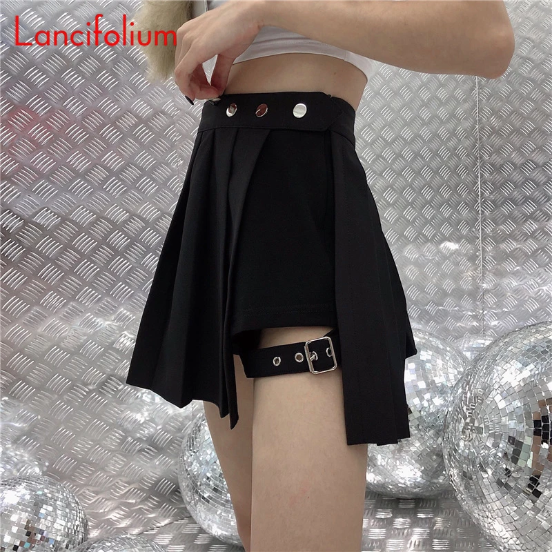 Sexy Slit Pleated Mini Skirt Women Summer 2021 Black Grunge Goth Skirt Ladies Korean Fashion School Girl High Waist Gothic Skirt
Sexy Slit Pleated Mini Skirt Women Summer 2021 Black Grunge Goth Skirt Ladies Korean Fashion School Girl High Waist Gothic Skirt